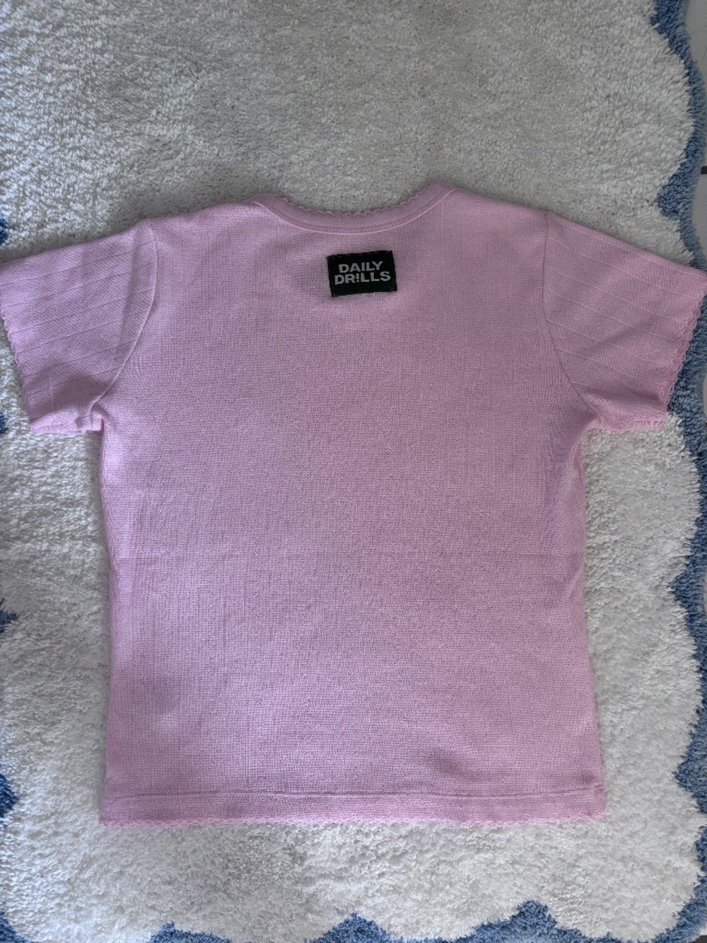 Daily drills pointelle baby tee XS/S